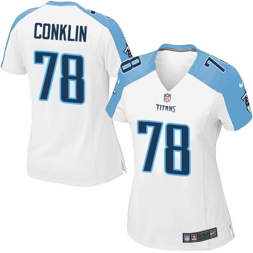 Women's Nike Tennessee Titans #78 Jack Conklin Game White NFL Jersey