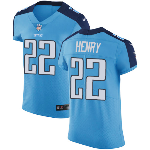 Men's Nike Tennessee Titans #22 Derrick Henry Light Blue Team Color Vapor Untouchable Elite Player NFL Jersey