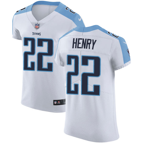 Men's Nike Tennessee Titans #22 Derrick Henry White Vapor Untouchable Elite Player NFL Jersey