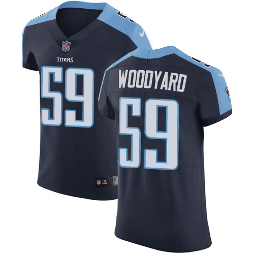 Men's Nike Tennessee Titans #59 Wesley Woodyard Navy Blue Alternate Vapor Untouchable Elite Player NFL Jersey
