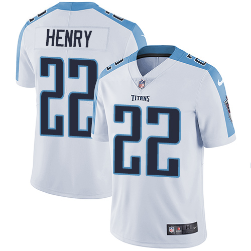 Youth Nike Tennessee Titans #22 Derrick Henry White Vapor Untouchable Elite Player NFL Jersey