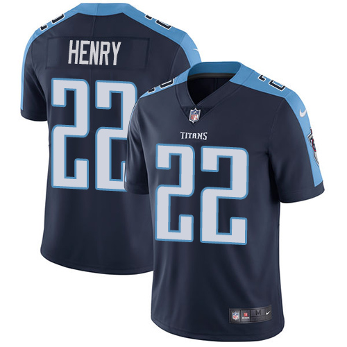 Youth Nike Tennessee Titans #22 Derrick Henry Navy Blue Alternate Vapor Untouchable Limited Player NFL Jersey
