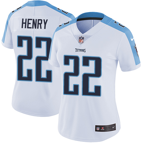 Women's Nike Tennessee Titans #22 Derrick Henry White Vapor Untouchable Elite Player NFL Jersey