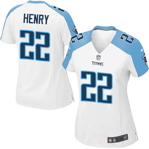Women's Nike Tennessee Titans #22 Derrick Henry Game White NFL Jersey