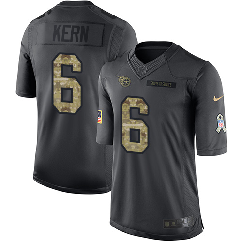 Youth Nike Tennessee Titans #6 Brett Kern Limited Black 2016 Salute to Service NFL Jersey