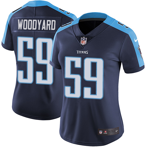 Women's Nike Tennessee Titans #59 Wesley Woodyard Navy Blue Alternate Vapor Untouchable Elite Player NFL Jersey