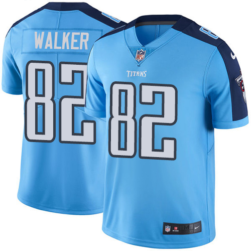 Men's Nike Tennessee Titans #82 Delanie Walker Light Blue Team Color Vapor Untouchable Limited Player NFL Jersey