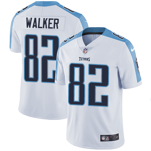 Men's Nike Tennessee Titans #82 Delanie Walker White Vapor Untouchable Limited Player NFL Jersey
