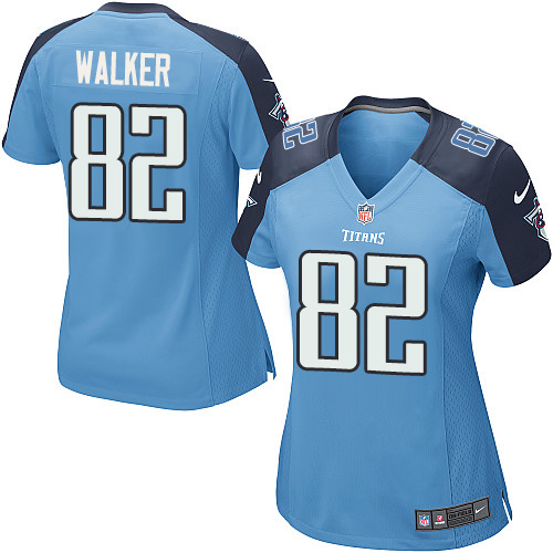 Women's Nike Tennessee Titans #82 Delanie Walker Game Light Blue Team Color NFL Jersey