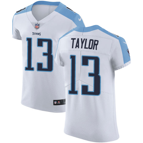 Men's Nike Tennessee Titans #13 Taywan Taylor White Vapor Untouchable Elite Player NFL Jersey