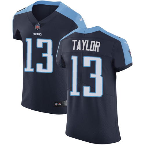 Men's Nike Tennessee Titans #13 Taywan Taylor Navy Blue Alternate Vapor Untouchable Elite Player NFL Jersey