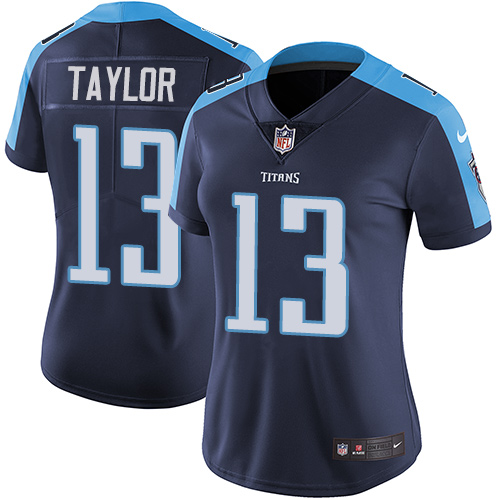 Women's Nike Tennessee Titans #13 Taywan Taylor Navy Blue Alternate Vapor Untouchable Limited Player NFL Jersey