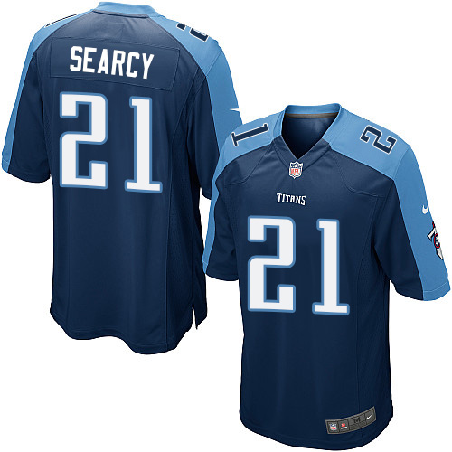 Men's Nike Tennessee Titans #21 Da'Norris Searcy Game Navy Blue Alternate NFL Jersey