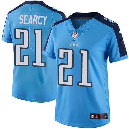 Women's Nike Tennessee Titans #21 Da'Norris Searcy Light Blue Team Color Vapor Untouchable Elite Player NFL Jersey