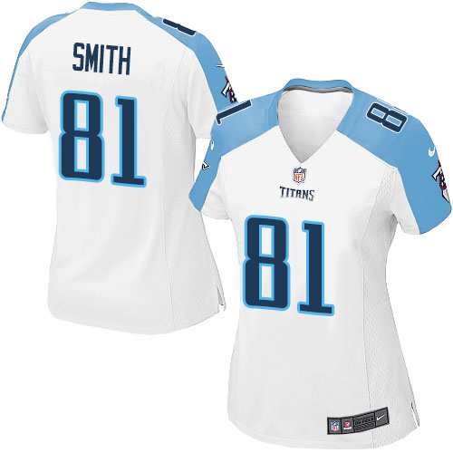 Women's Nike Tennessee Titans #81 Jonnu Smith Game White NFL Jersey