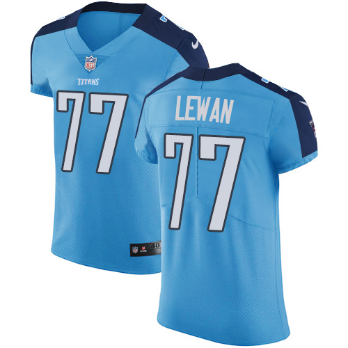 Men's Nike Tennessee Titans #77 Taylor Lewan Light Blue Team Color Vapor Untouchable Elite Player NFL Jersey