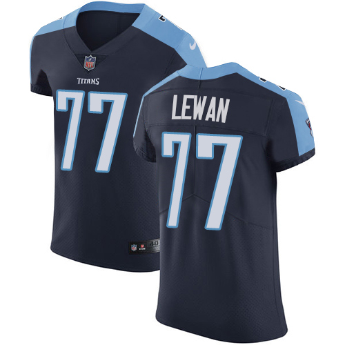 Men's Nike Tennessee Titans #77 Taylor Lewan Navy Blue Alternate Vapor Untouchable Elite Player NFL Jersey