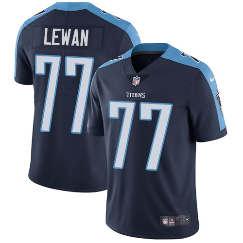 Men's Nike Tennessee Titans #77 Taylor Lewan Navy Blue Alternate Vapor Untouchable Limited Player NFL Jersey