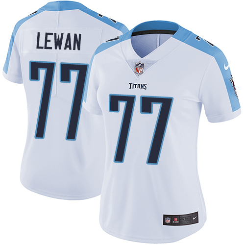 Women's Nike Tennessee Titans #77 Taylor Lewan White Vapor Untouchable Limited Player NFL Jersey