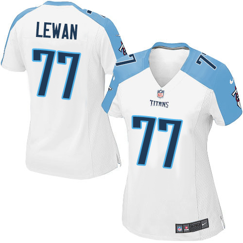 Women's Nike Tennessee Titans #77 Taylor Lewan Game White NFL Jersey