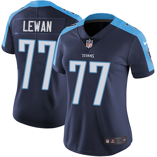 Women's Nike Tennessee Titans #77 Taylor Lewan Navy Blue Alternate Vapor Untouchable Limited Player NFL Jersey