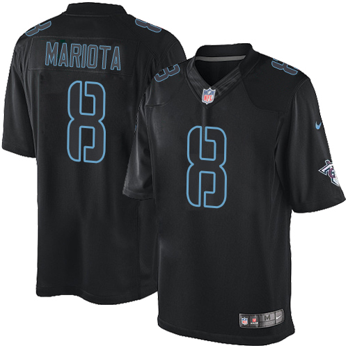 Men's Nike Tennessee Titans #8 Marcus Mariota Limited Black Impact NFL Jersey