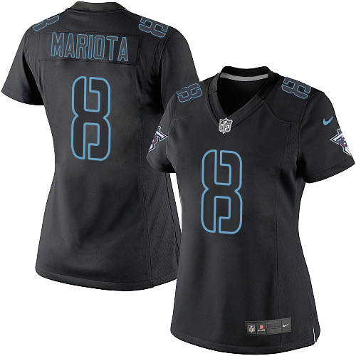 Women's Nike Tennessee Titans #8 Marcus Mariota Limited Black Impact NFL Jersey