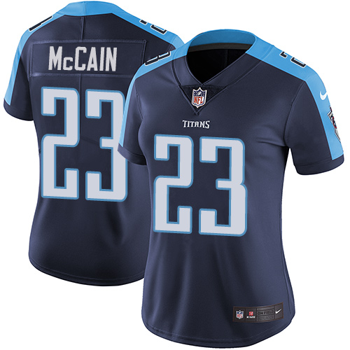 Women's Nike Tennessee Titans #23 Brice McCain Navy Blue Alternate Vapor Untouchable Elite Player NFL Jersey