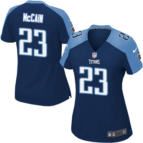 Women's Nike Tennessee Titans #23 Brice McCain Game Navy Blue Alternate NFL Jersey