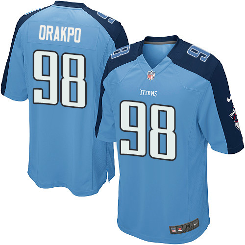 Men's Nike Tennessee Titans #98 Brian Orakpo Game Light Blue Team Color NFL Jersey
