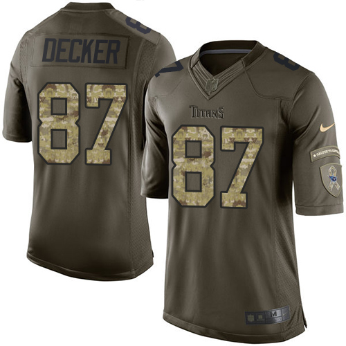 Men's Nike Tennessee Titans #87 Eric Decker Limited Green Salute to Service NFL Jersey