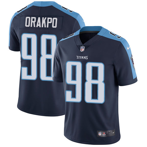 Men's Nike Tennessee Titans #98 Brian Orakpo Navy Blue Alternate Vapor Untouchable Limited Player NFL Jersey