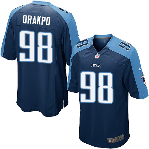 Men's Nike Tennessee Titans #98 Brian Orakpo Game Navy Blue Alternate NFL Jersey