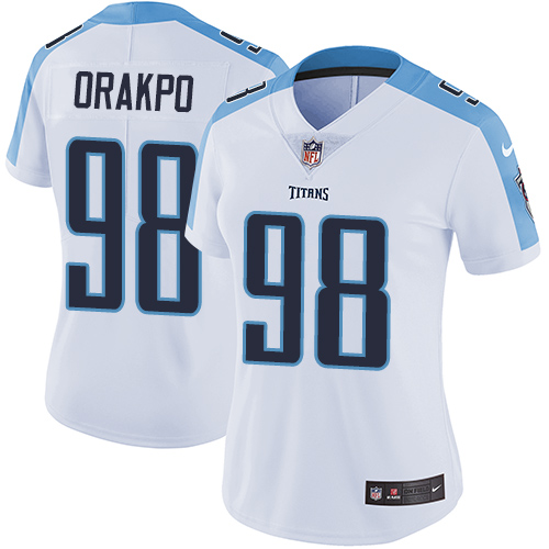 Women's Nike Tennessee Titans #98 Brian Orakpo White Vapor Untouchable Limited Player NFL Jersey