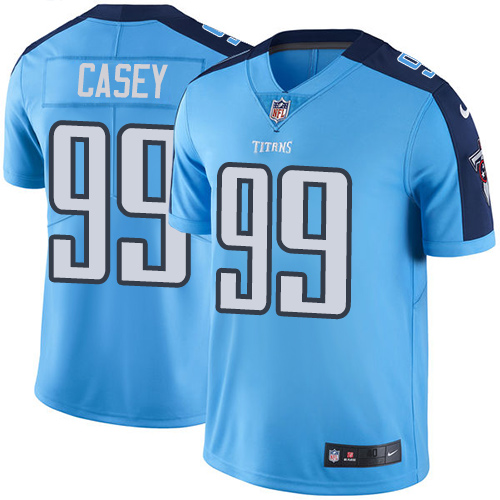 Men's Nike Tennessee Titans #99 Jurrell Casey Elite Light Blue Rush Vapor Untouchable NFL Jersey