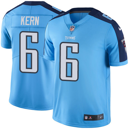Men's Nike Tennessee Titans #6 Brett Kern Limited Light Blue Rush Vapor Untouchable NFL Jersey