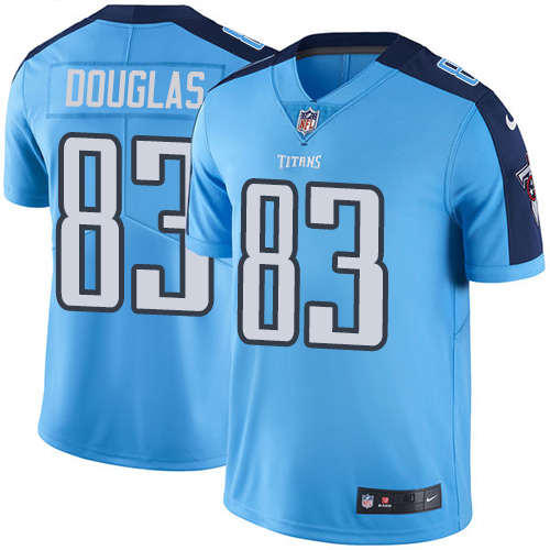 Men's Nike Tennessee Titans #83 Harry Douglas Elite Light Blue Rush Vapor Untouchable NFL Jersey