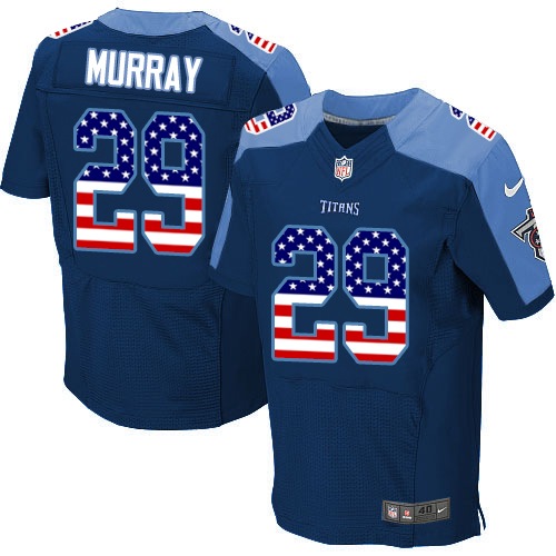 Men's Nike Tennessee Titans #29 DeMarco Murray Elite Navy Blue Alternate USA Flag Fashion NFL Jersey
