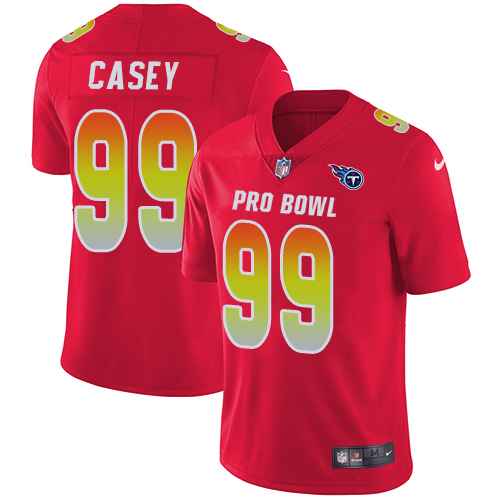 Men's Nike Tennessee Titans #99 Jurrell Casey Limited Red 2018 Pro Bowl NFL Jersey