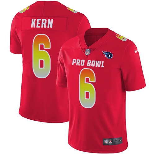 Men's Nike Tennessee Titans #6 Brett Kern Limited Red 2018 Pro Bowl NFL Jersey