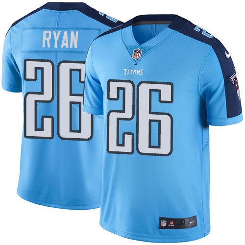 Men's Nike Tennessee Titans #26 Logan Ryan Elite Light Blue Rush Vapor Untouchable NFL Jersey