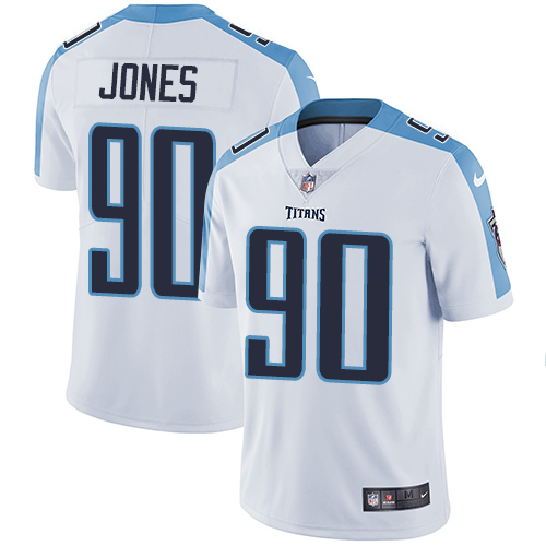 Men's Nike Tennessee Titans #90 DaQuan Jones White Vapor Untouchable Limited Player NFL Jersey