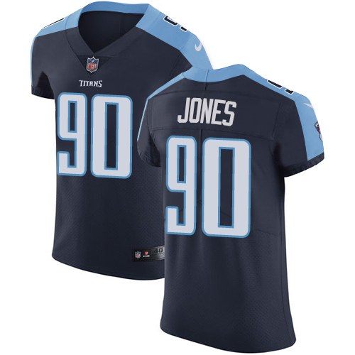 Men's Nike Tennessee Titans #90 DaQuan Jones Navy Blue Alternate Vapor Untouchable Elite Player NFL Jersey