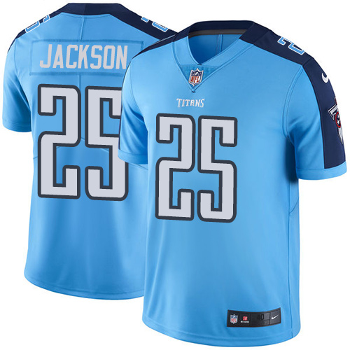 Men's Nike Tennessee Titans #25 Adoree' Jackson Elite Light Blue Rush Vapor Untouchable NFL Jersey