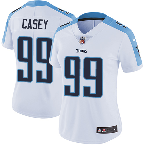 Women's Nike Tennessee Titans #99 Jurrell Casey White Vapor Untouchable Limited Player NFL Jersey