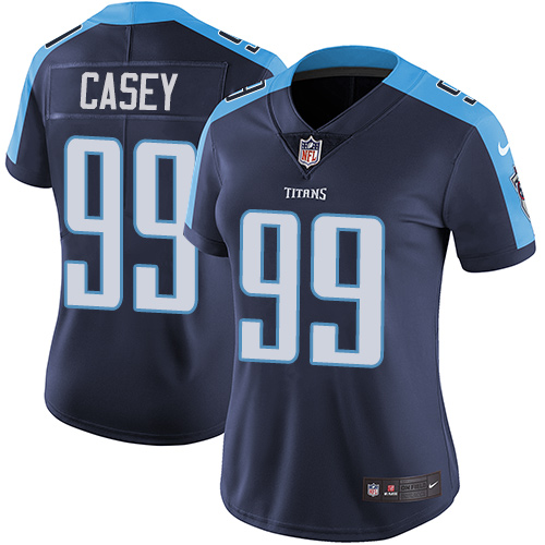 Women's Nike Tennessee Titans #99 Jurrell Casey Navy Blue Alternate Vapor Untouchable Elite Player NFL Jersey