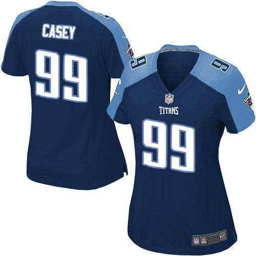 Women's Nike Tennessee Titans #99 Jurrell Casey Game Navy Blue Alternate NFL Jersey