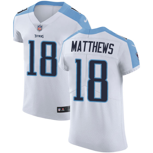 Men's Nike Tennessee Titans #18 Rishard Matthews White Vapor Untouchable Elite Player NFL Jersey