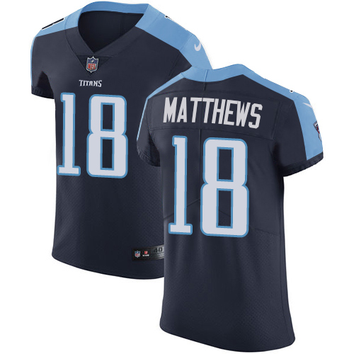Men's Nike Tennessee Titans #18 Rishard Matthews Navy Blue Alternate Vapor Untouchable Elite Player NFL Jersey