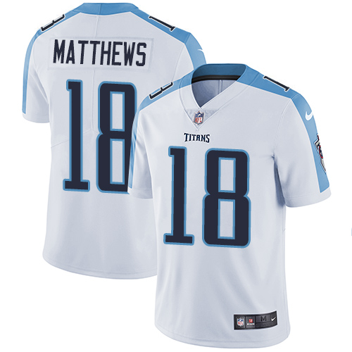 Youth Nike Tennessee Titans #18 Rishard Matthews White Vapor Untouchable Elite Player NFL Jersey